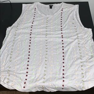 J. CREW Stacked Sequin Shell Tank